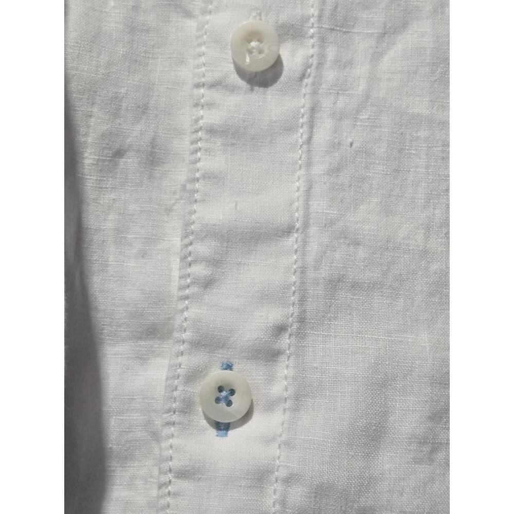 Tommy Bahama Long Sleeve Shirt Sea Glass Breezer White Solid Linen New XXL - Picture 11 of 11